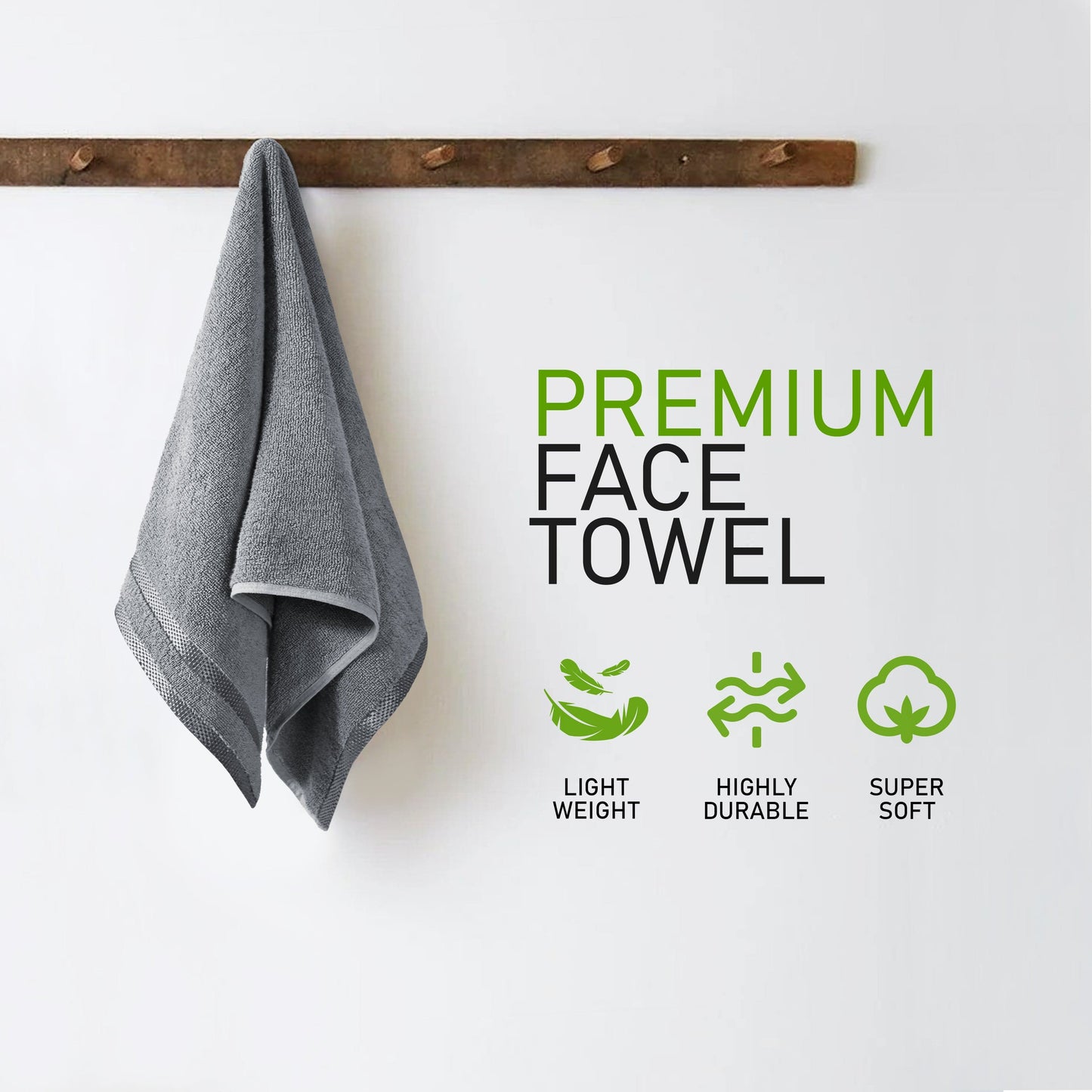 Belmonth Silver Stripe Viscose Towels 100% Cotton Hotel Quality Super Absorbent 10 Piece Bale Set, 4 Hand Towel & 12 Face Cloths by OLIVIA ROCCO