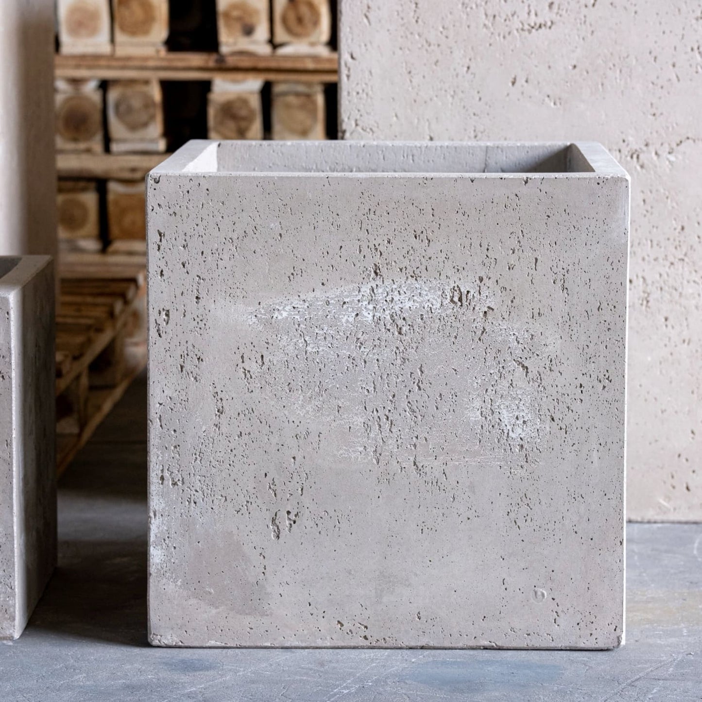 Cubrosa | Truffle – 40cm Large Concrete Cube Planter – 38L Square Plant Pot
