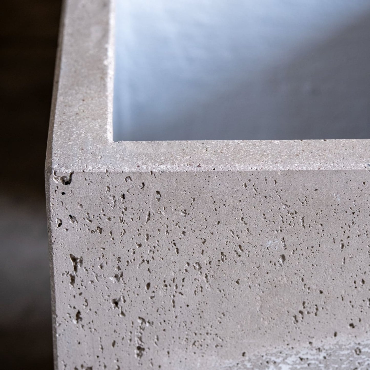 Cubrosa | Truffle – 40cm Large Concrete Cube Planter – 38L Square Plant Pot