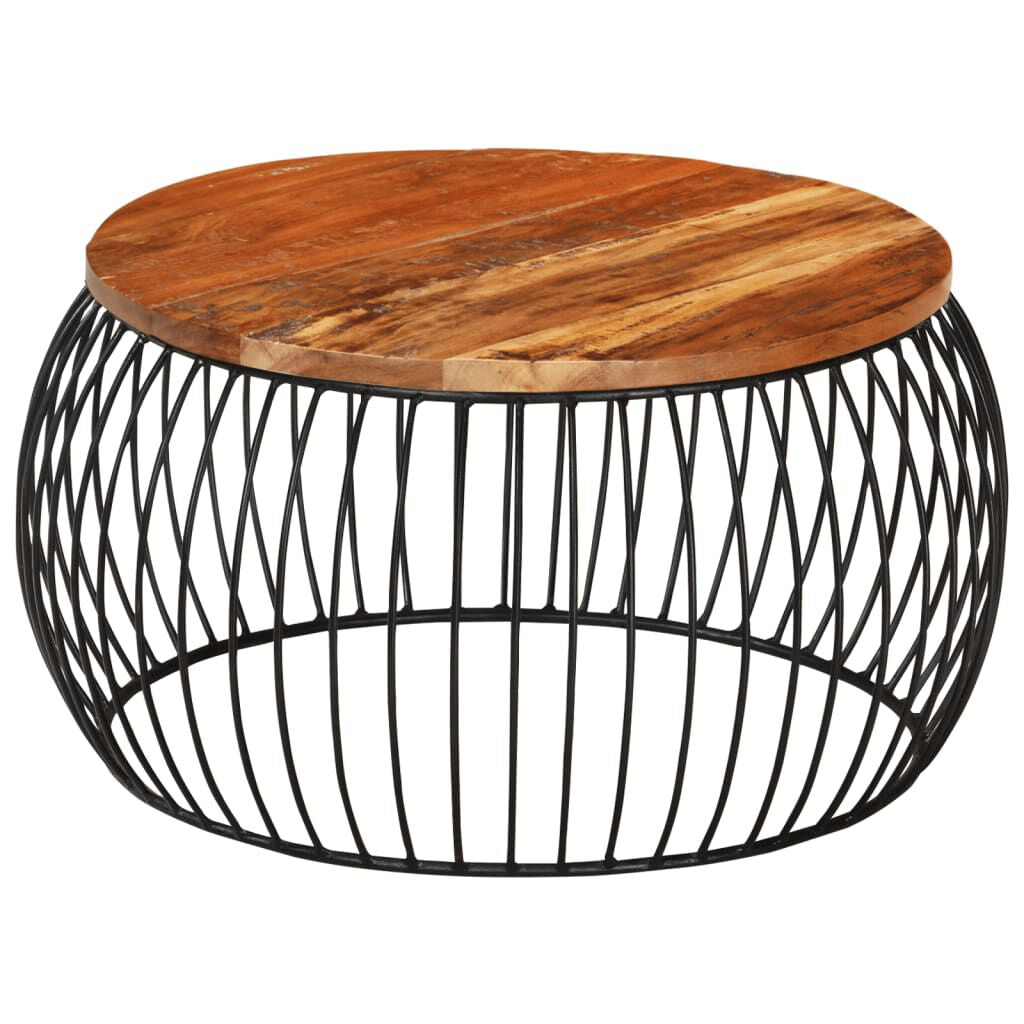 Coffee Table round Solid Reclaimed Wood 68X37 Cm