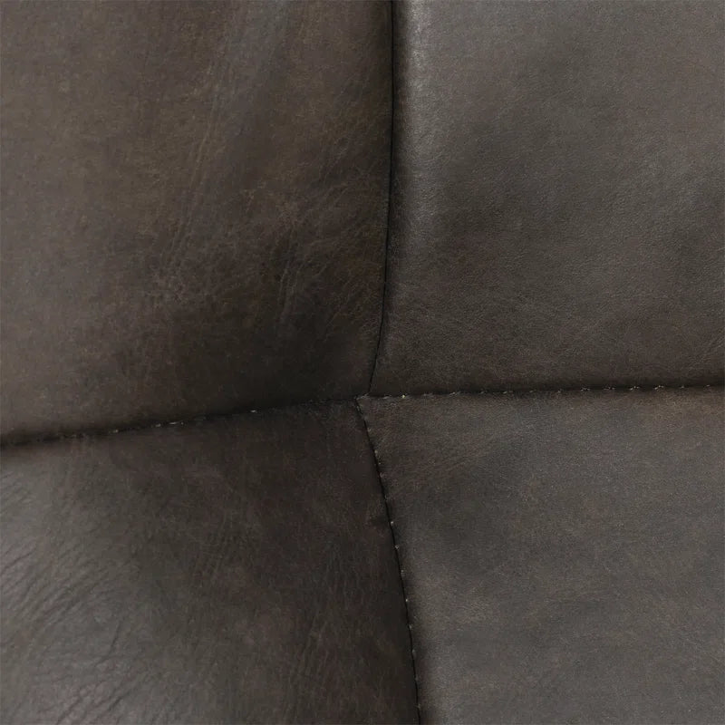 Cantillo Swivel Genuine Leather Wingback Chair No Assembly