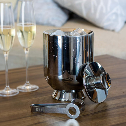 Luxury Nick Munro Trombone Ice Bucket &amp; Tongs Set