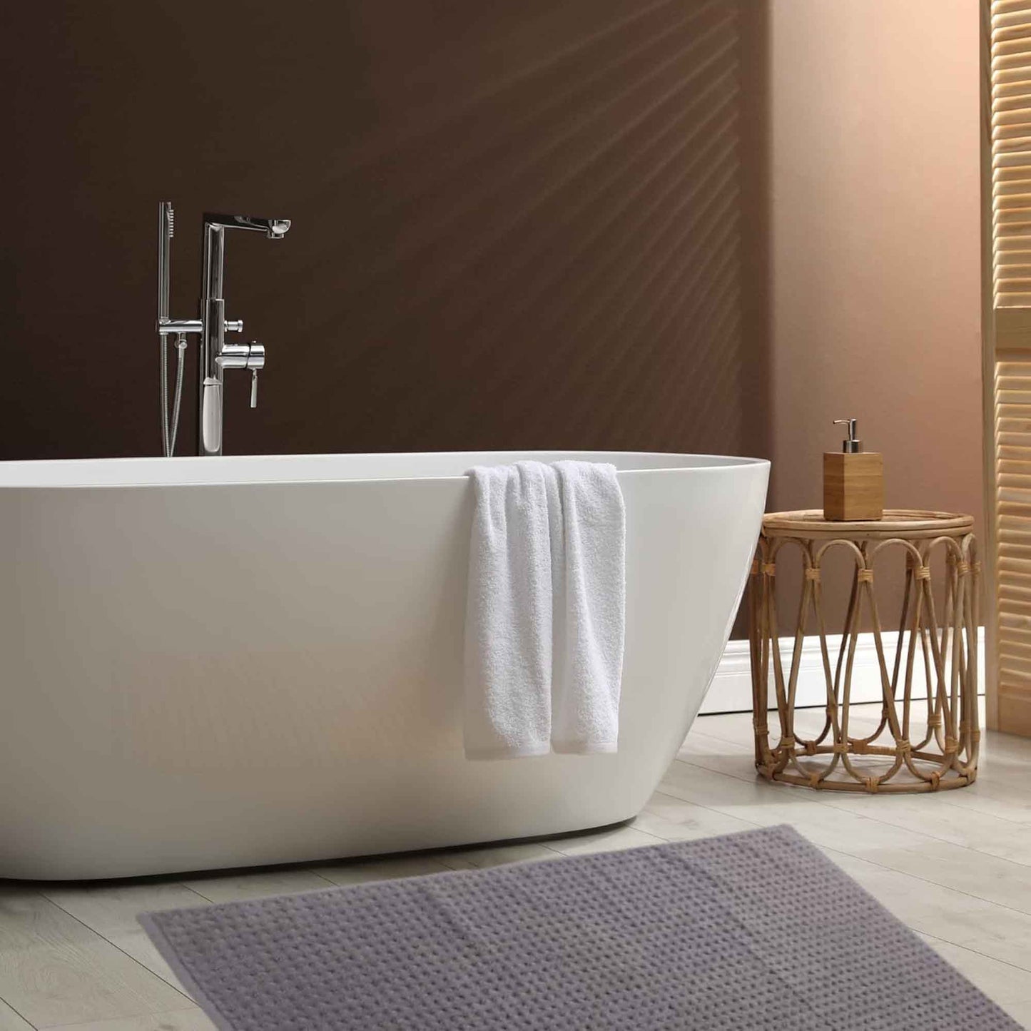 Bathmats Pack of 3 Luxe Ultra-Soft Deep Cotton Pile Eco-Friendly Absorbent Quick-Drying Premium Cotton Rug  by OLIVIA ROCCO