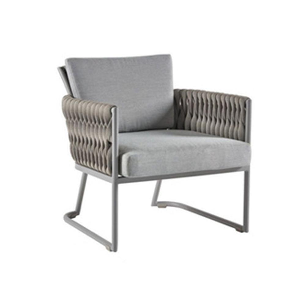 Gray armchair with a textured backrest on a white background | Extraordinary Emporium 