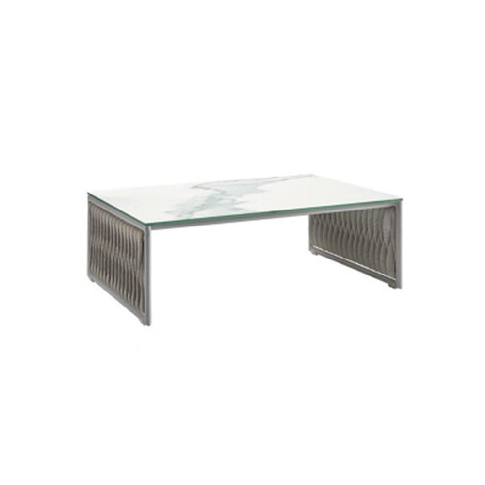 Glass coffee table with metal frame on a white background  | Extraordinary Emporium UK