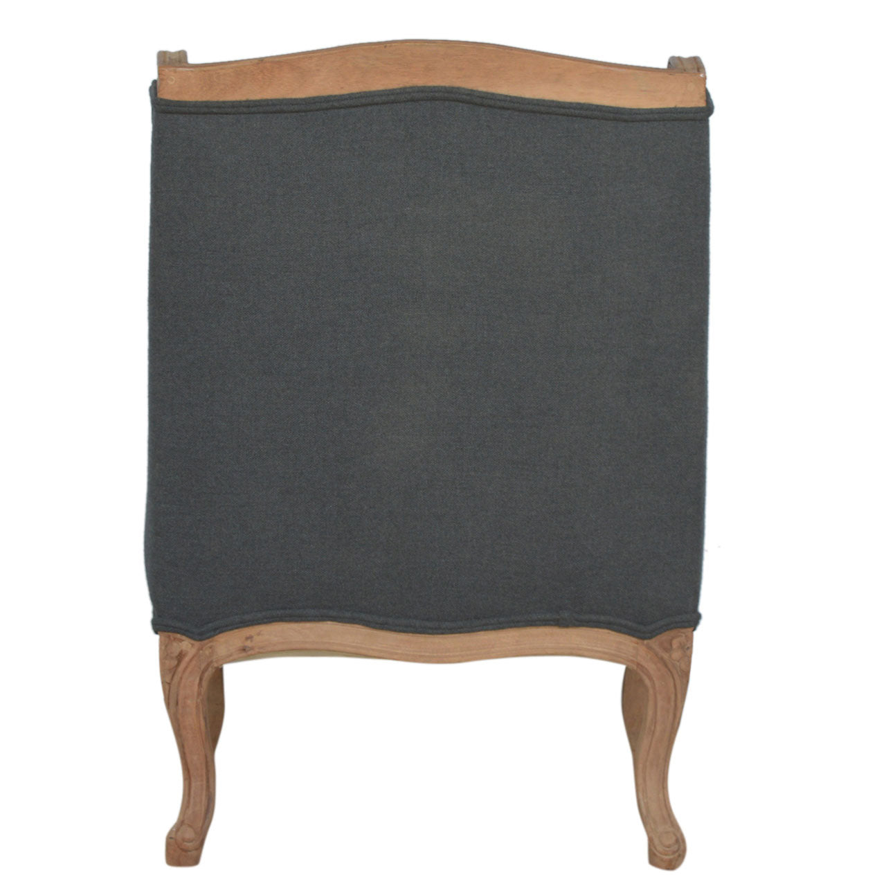 French Style Arm Chair |100% Ink Linen | Hand Carved | Made to Order