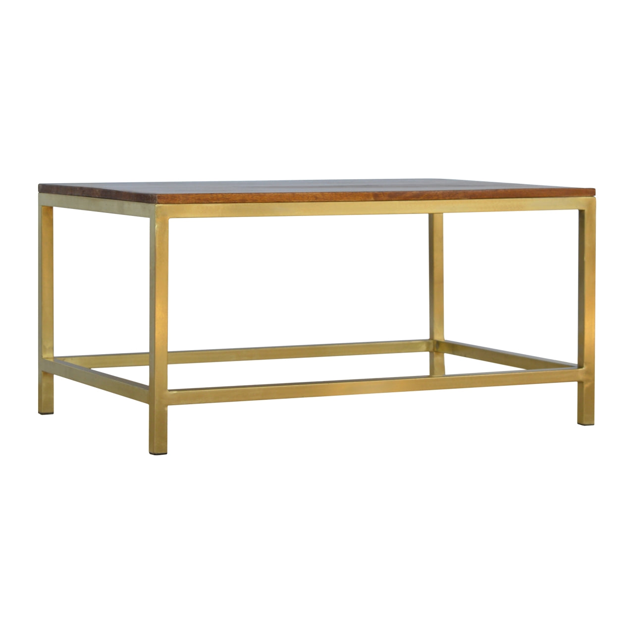 Rectangle Gold Coffee Table Industrial Design