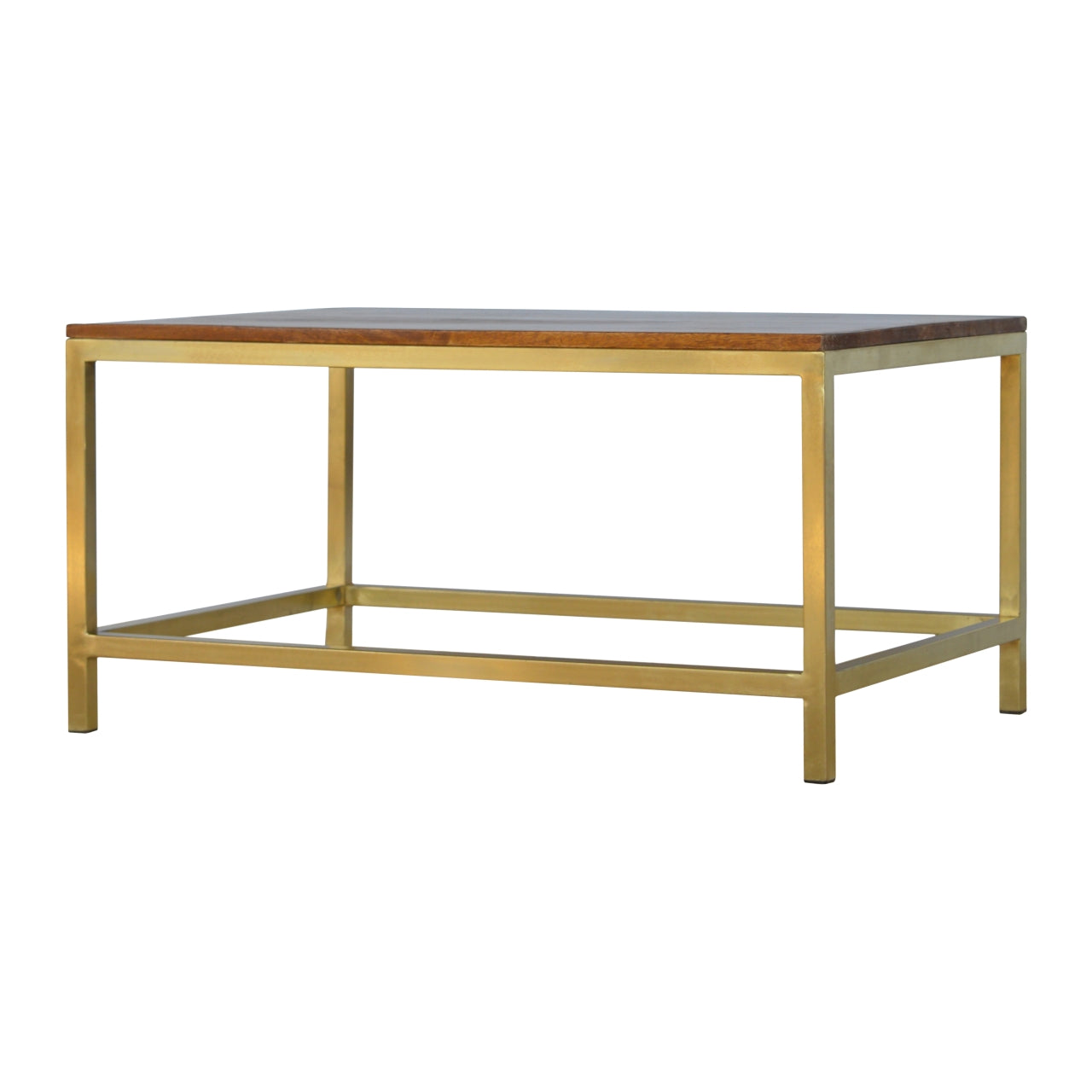 Rectangle Gold Coffee Table Industrial Design