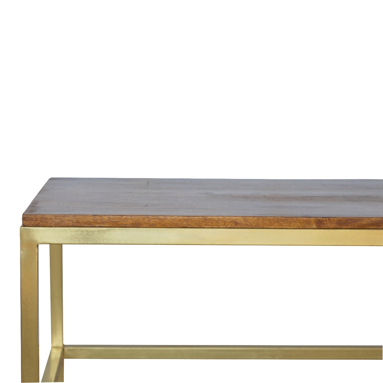 Rectangle Gold Coffee Table Industrial Design