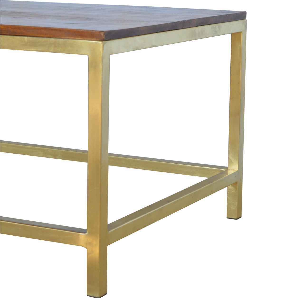Rectangle Gold Coffee Table Industrial Design