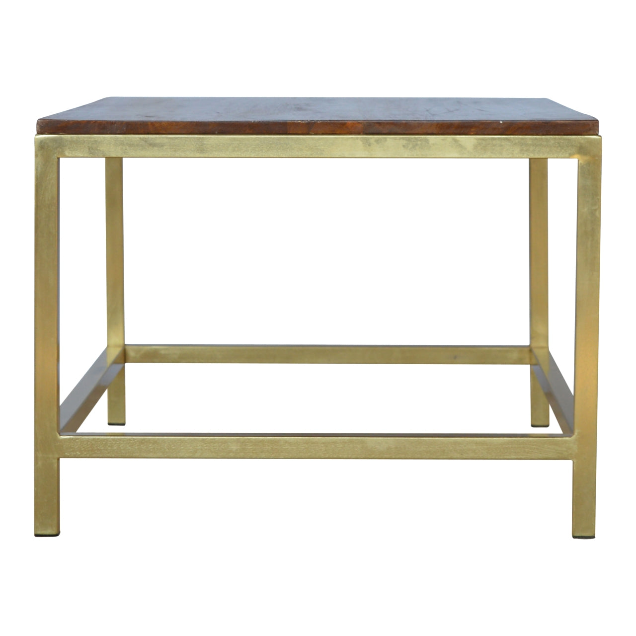 Rectangle Gold Coffee Table Industrial Design
