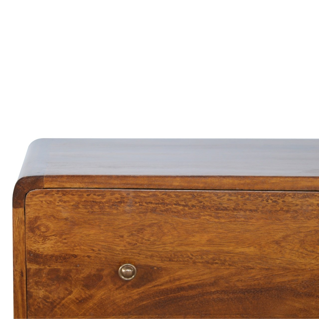 Curved Chest Chestnut Finish Sustinable Solid Wood ood Nordic Design