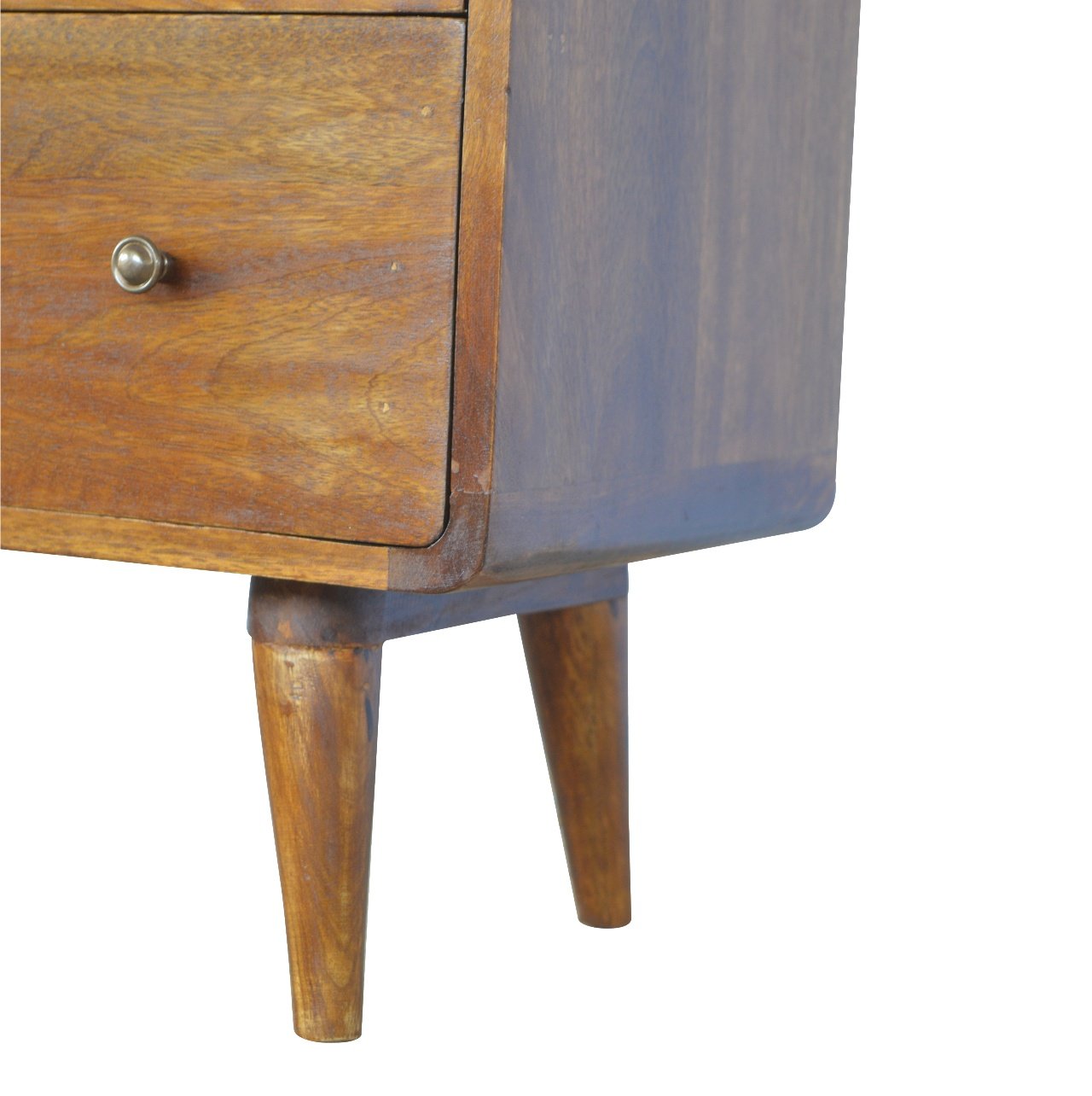 Curved Chest Chestnut Finish Sustinable Solid Wood ood Nordic Design