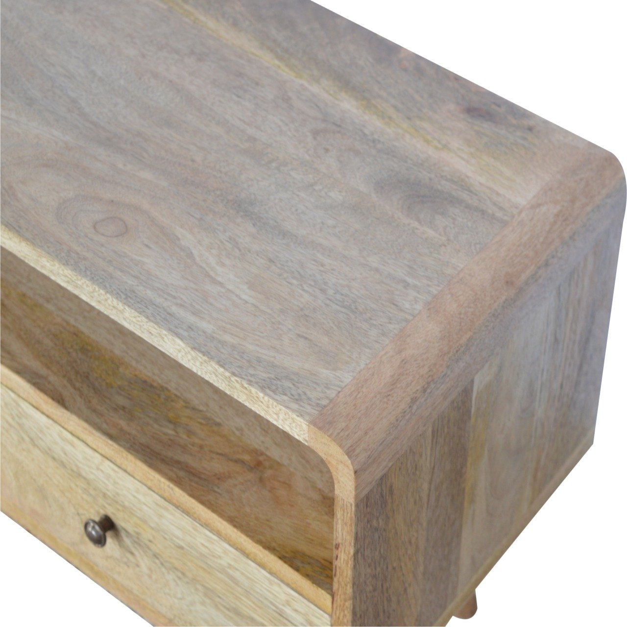 Media Unit | Solid Wood Oak-ish Finish | Sustainable Mango Wood