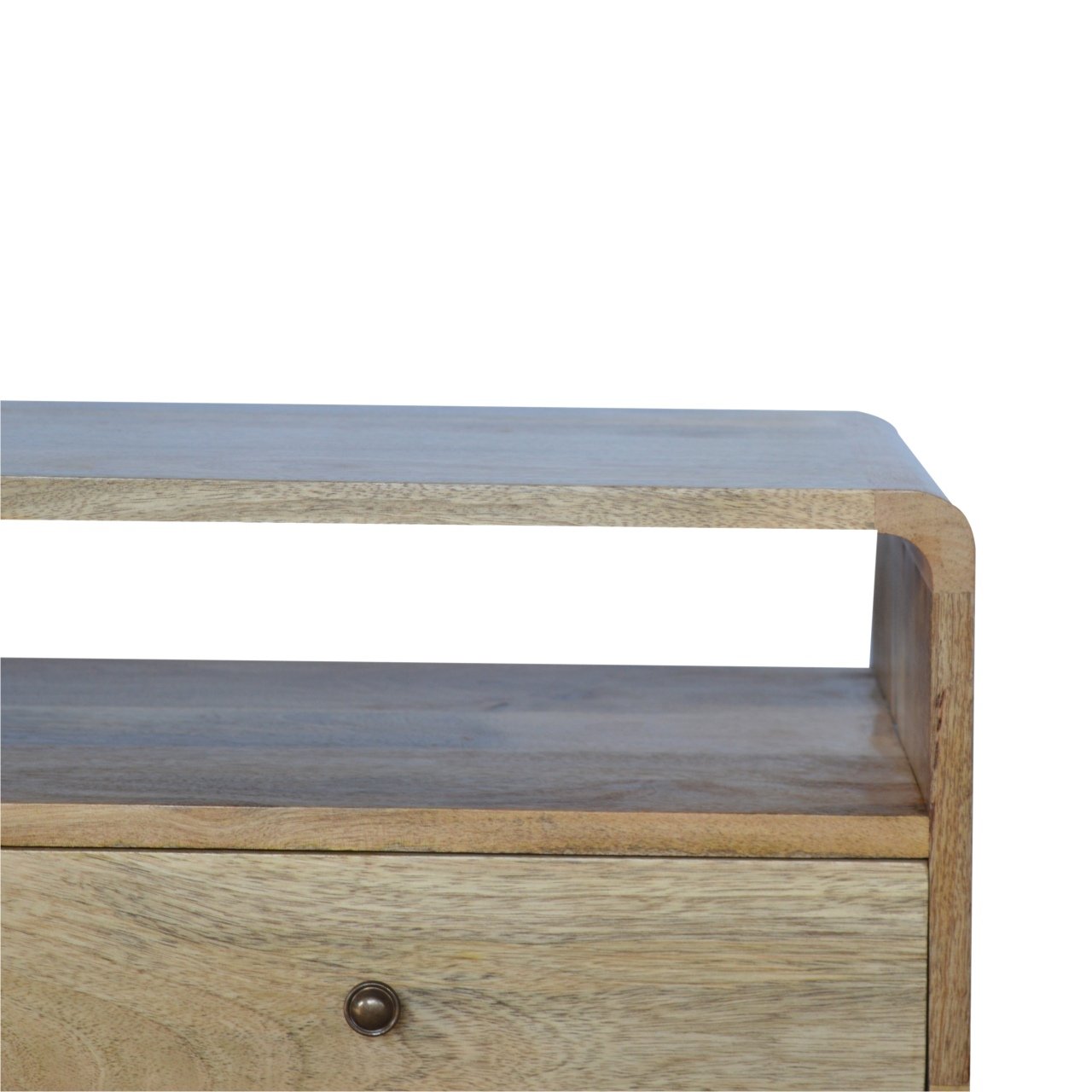 Media Unit | Solid Wood Oak-ish Finish | Sustainable Mango Wood
