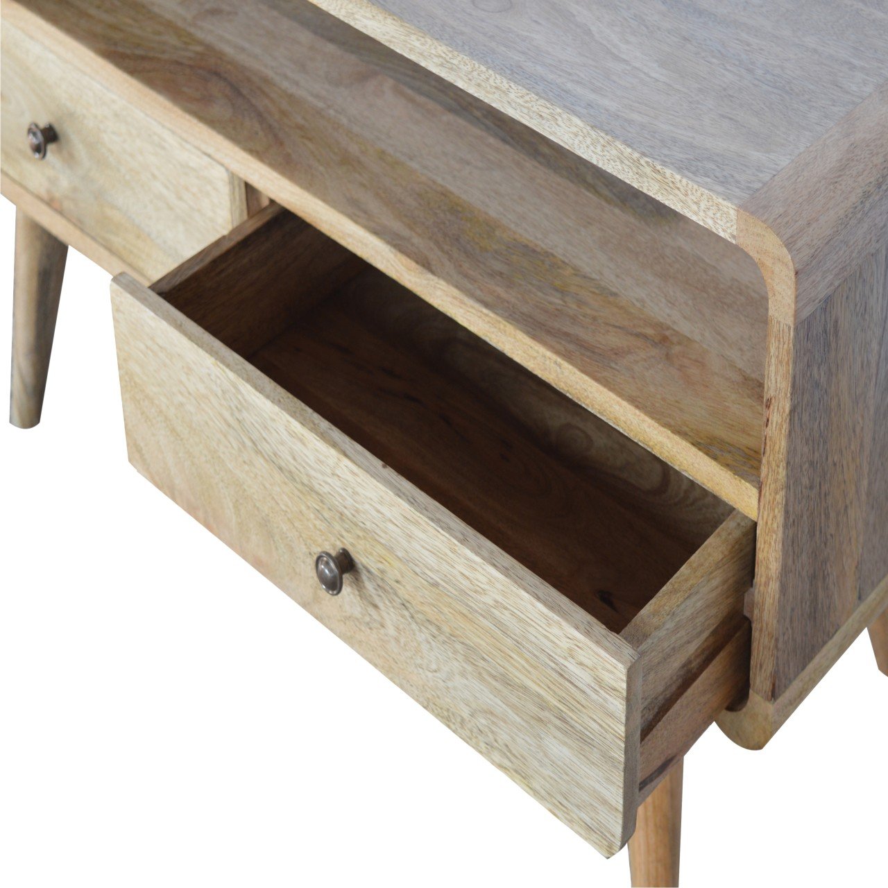 Media Unit | Solid Wood Oak-ish Finish | Sustainable Mango Wood