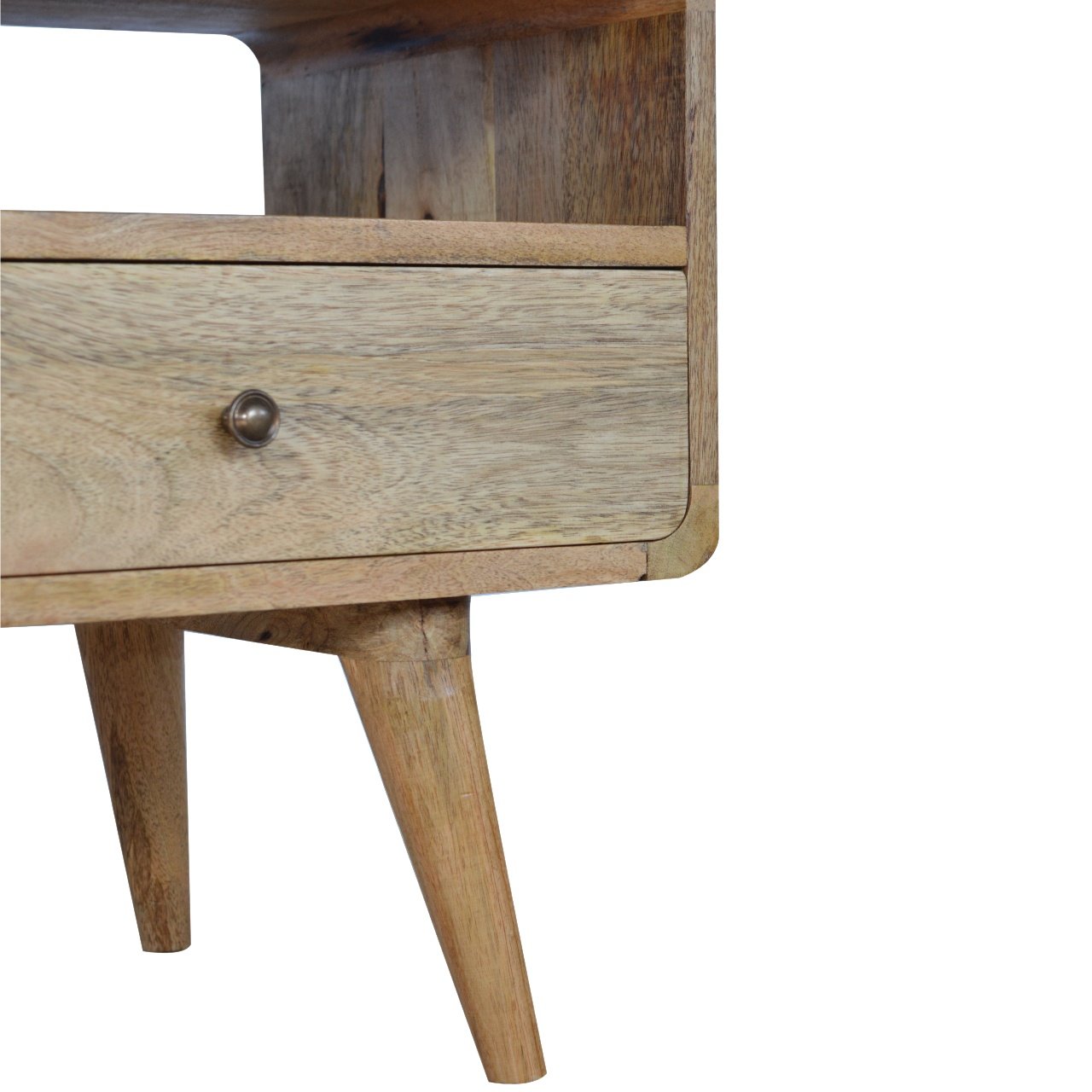 Media Unit | Solid Wood Oak-ish Finish | Sustainable Mango Wood