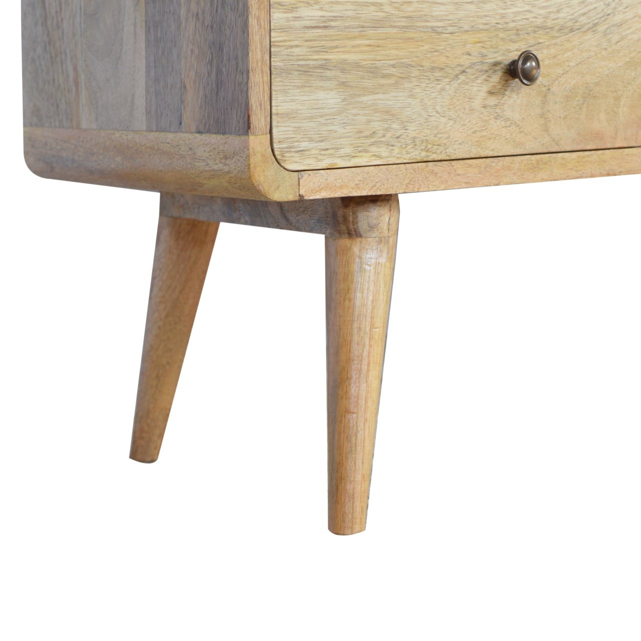 Media Unit | Solid Wood Oak-ish Finish | Sustainable Mango Wood