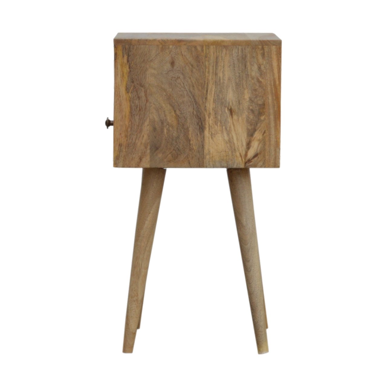 Minimalist Mini Bedside Cabinet Solid Wood Scandanavian Design Oak-ish Finish