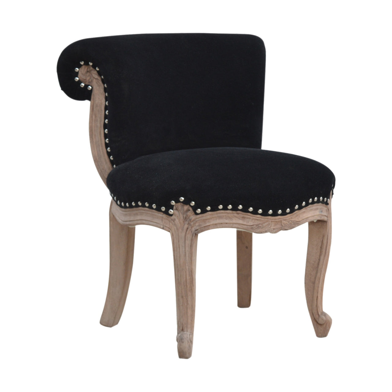 Chair | Black Velvet | Studded | Dining Kitchen Bedroom