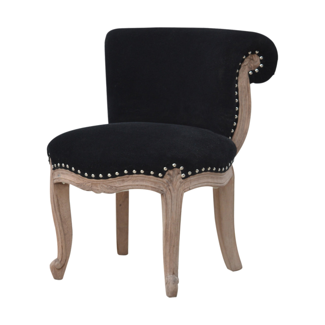 Chair | Black Velvet | Studded | Dining Kitchen Bedroom