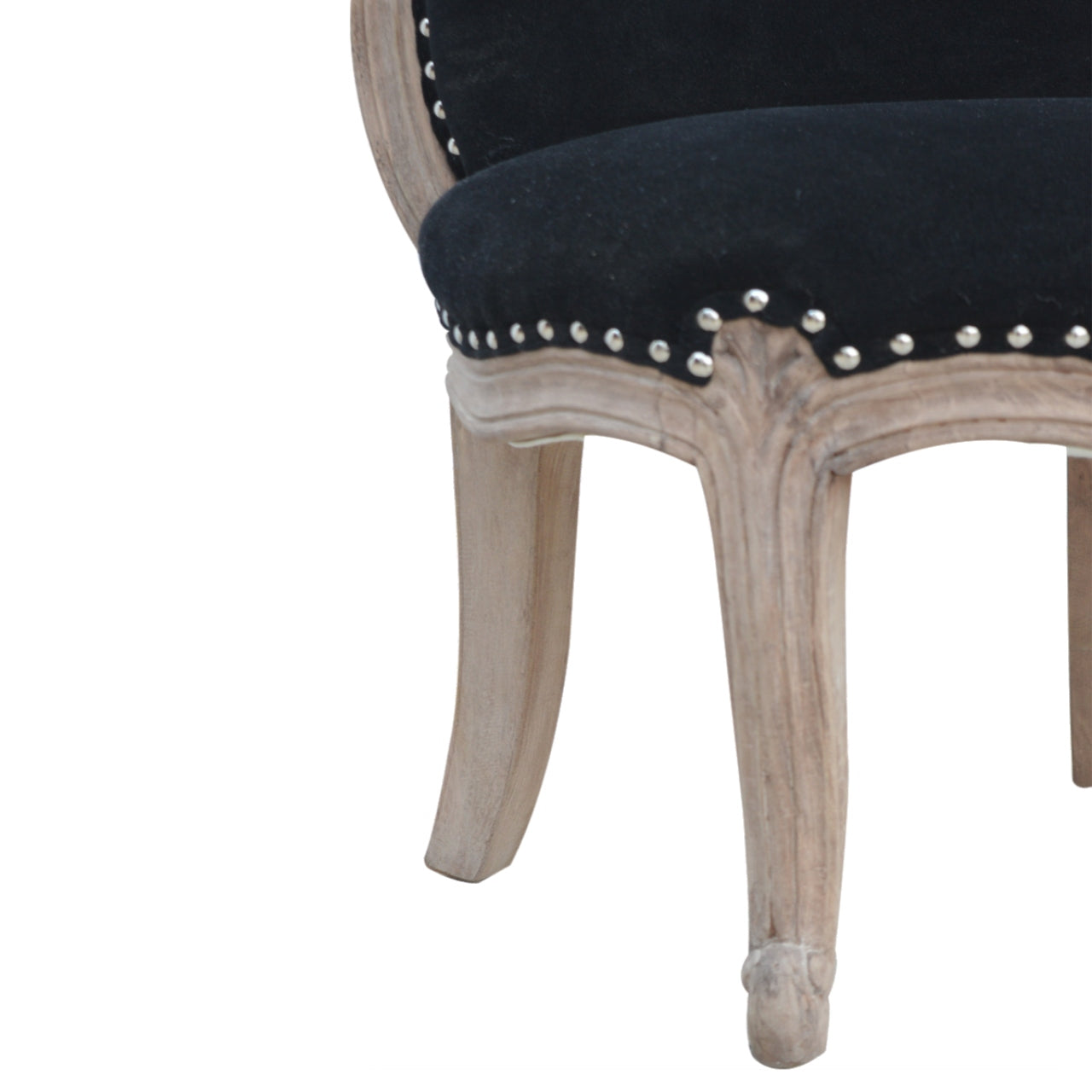 Chair | Black Velvet | Studded | Dining Kitchen Bedroom