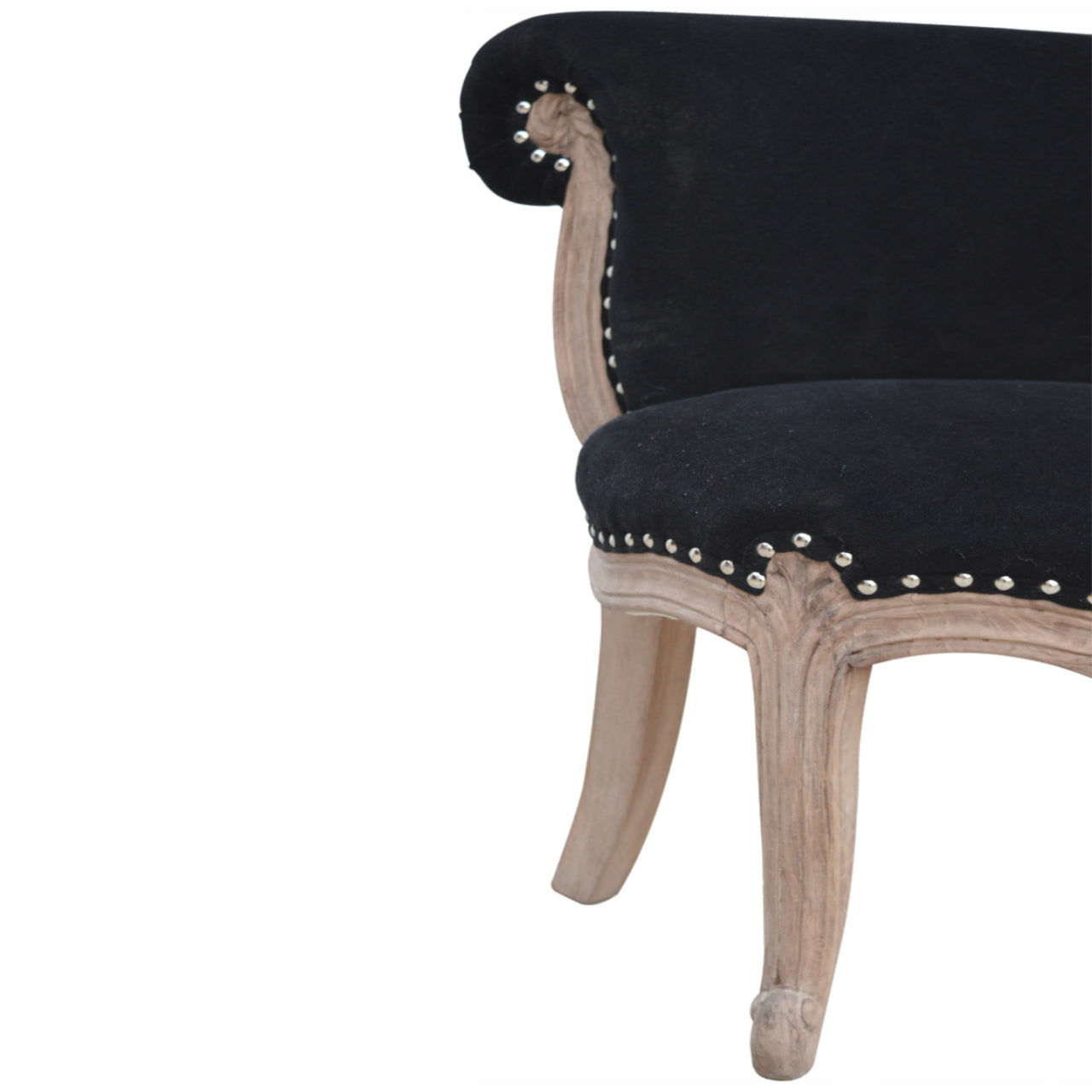 Chair | Black Velvet | Studded | Dining Kitchen Bedroom