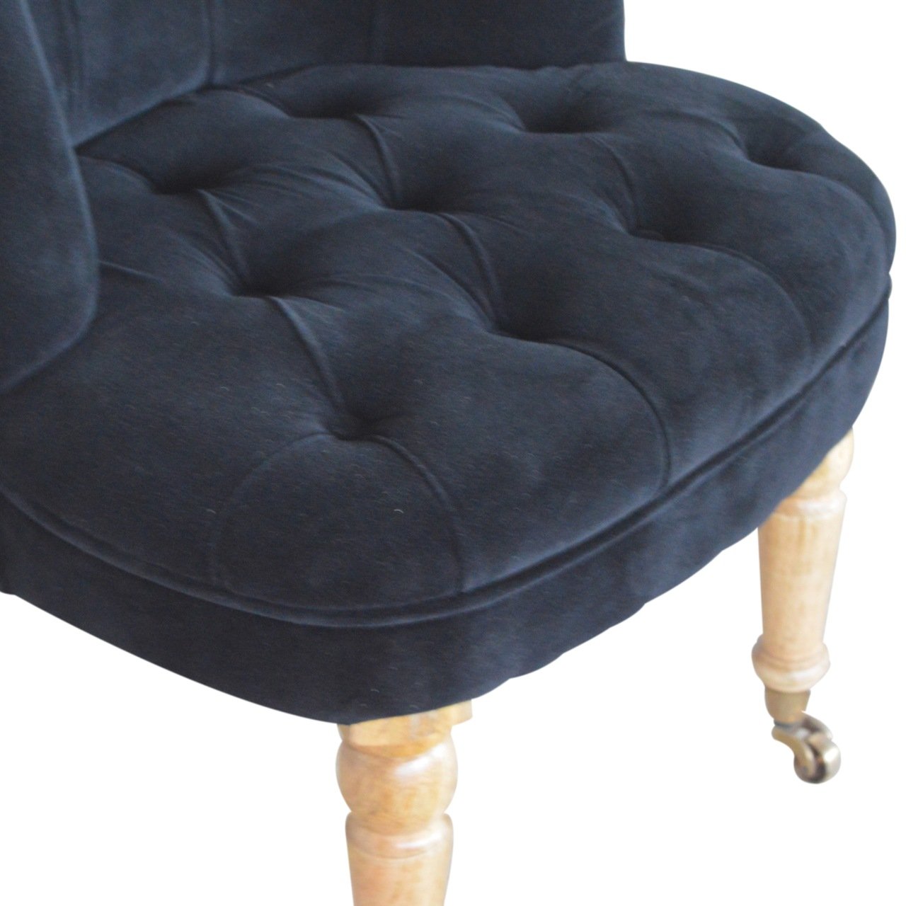 Accent Chair | Black Velvet | Petite | Hand Crafted