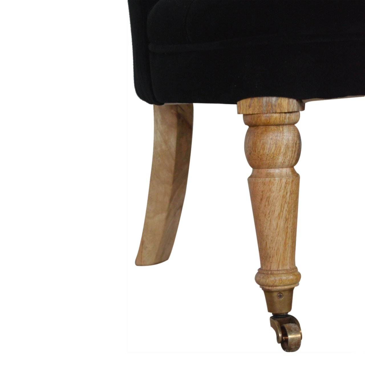 Accent Chair | Black Velvet | Petite | Hand Crafted