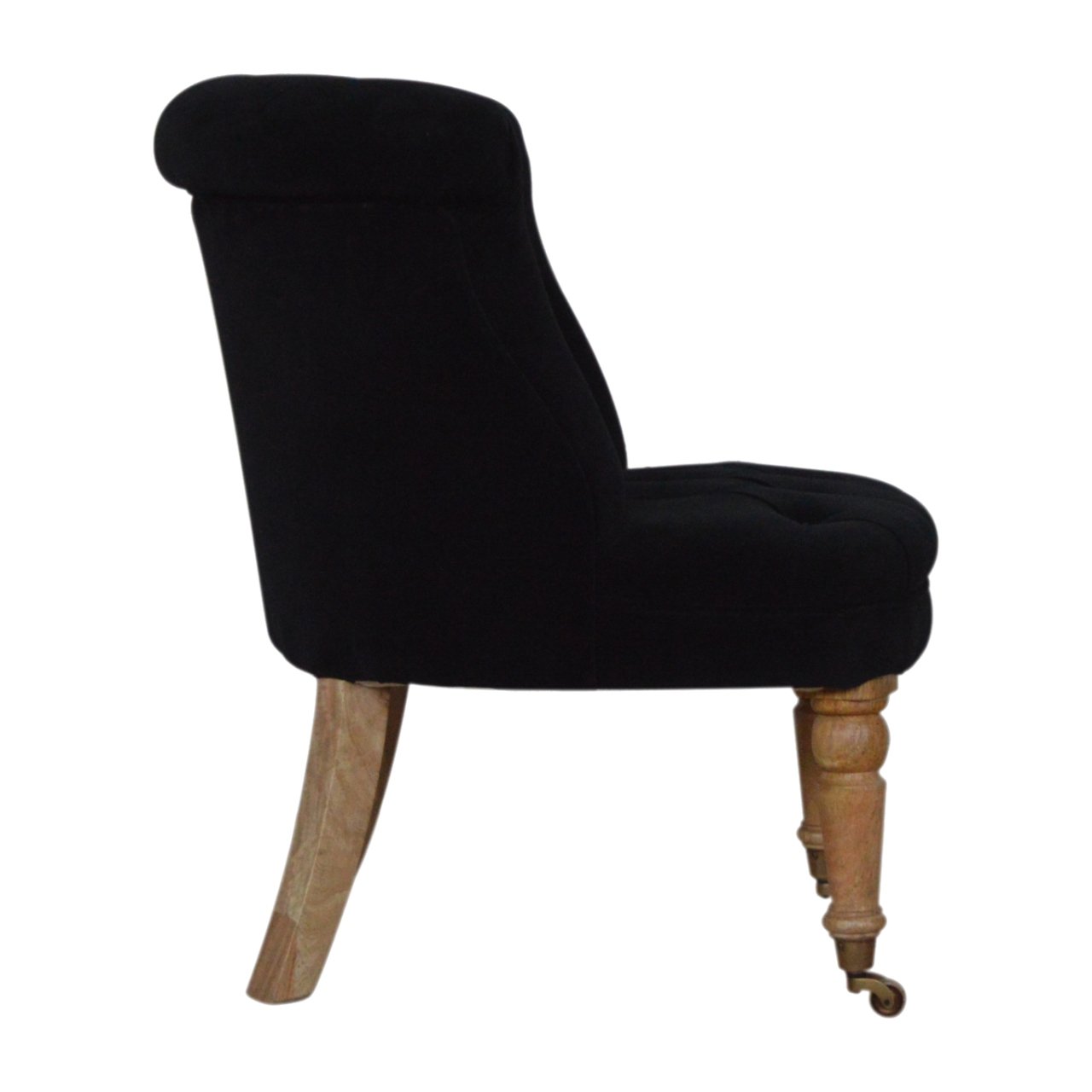 Accent Chair | Black Velvet | Petite | Hand Crafted