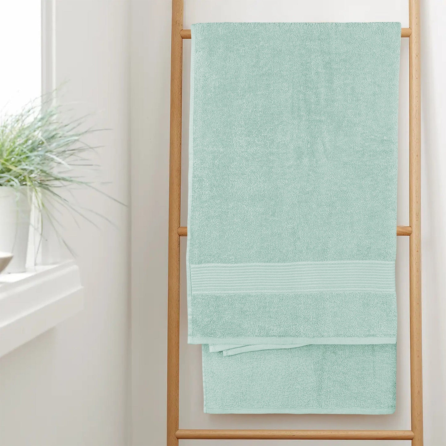 Rhodes Towel Seafoam Hand Bath Towels, Sheets & Face Cloths |100% Cotton Hotel Quality