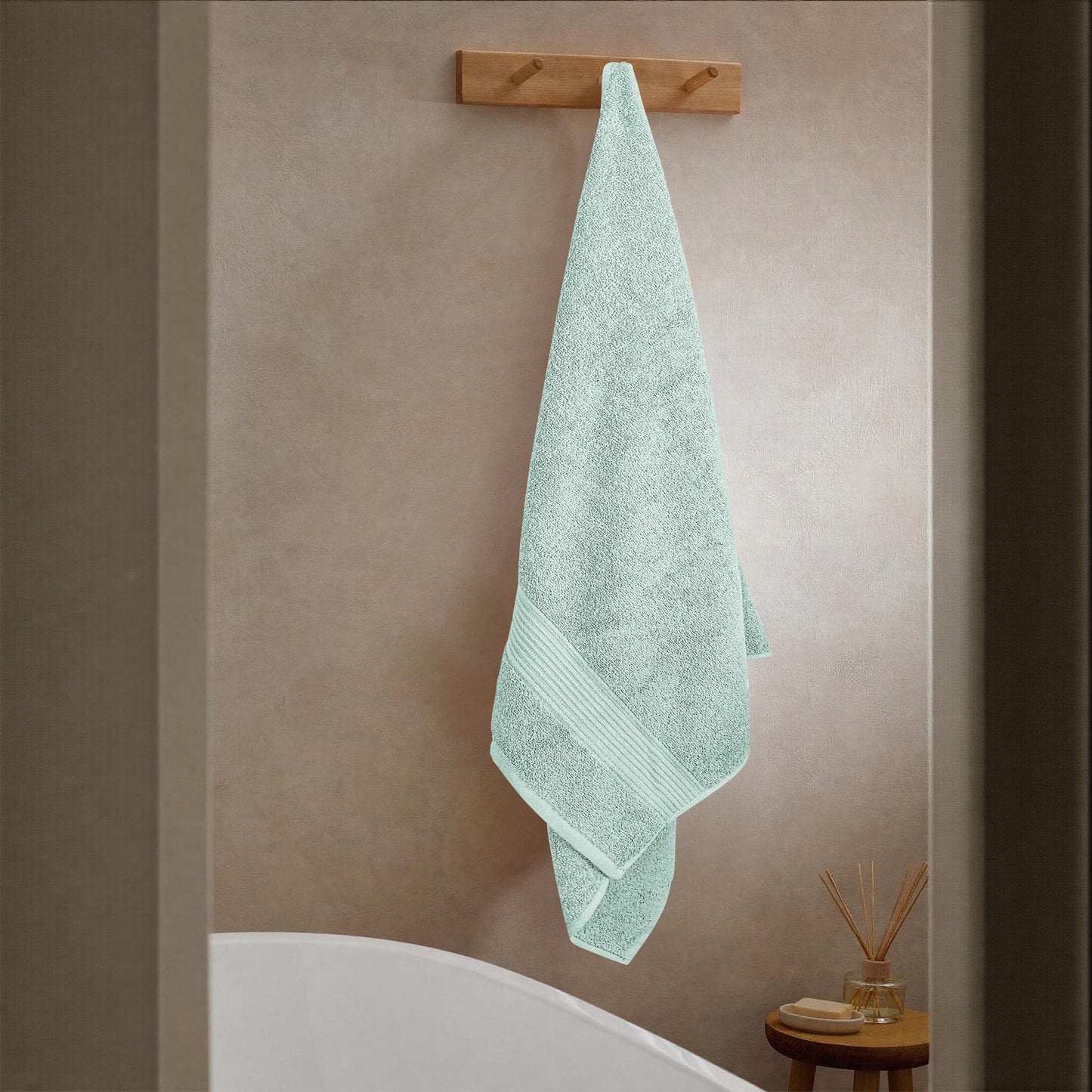 Rhodes Towel Seafoam Hand Bath Towels, Sheets & Face Cloths |100% Cotton Hotel Quality