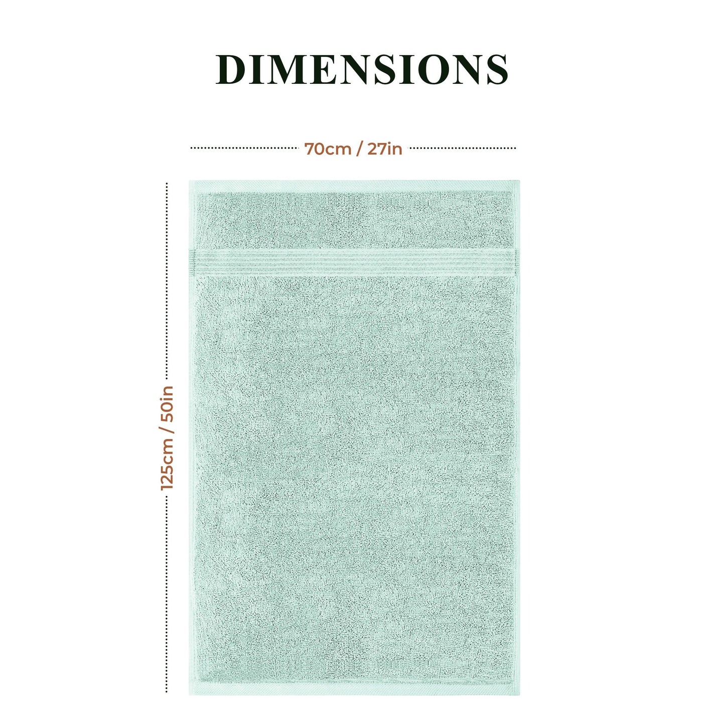 Rhodes Towel Seafoam Hand Bath Towels, Sheets & Face Cloths |100% Cotton Hotel Quality