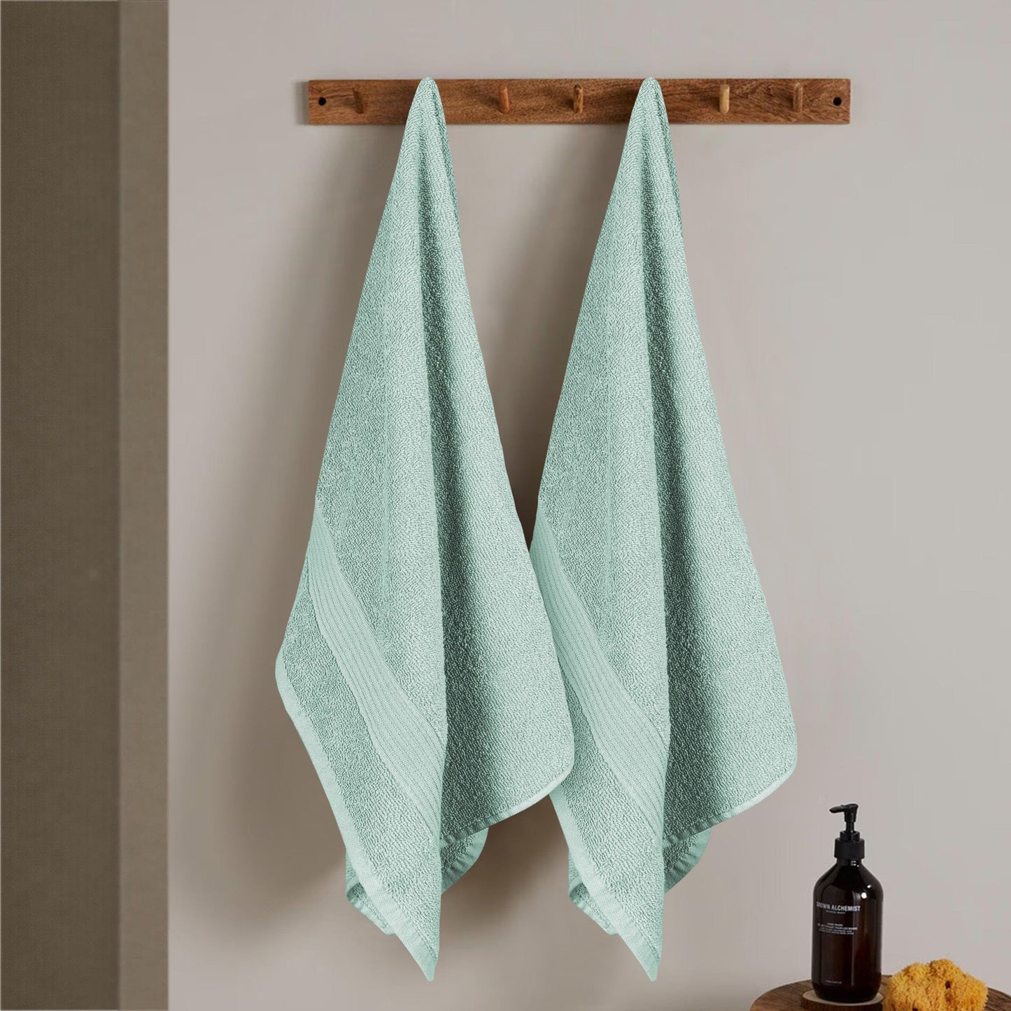 Rhodes Towel Seafoam Hand Bath Towels, Sheets & Face Cloths |100% Cotton Hotel Quality