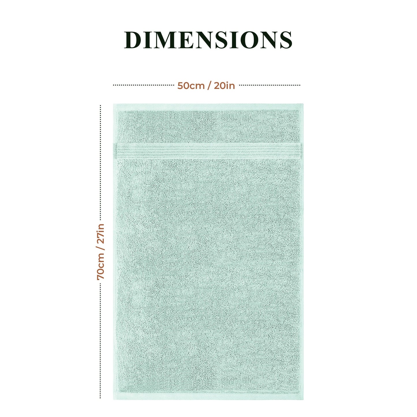 Rhodes Towel Seafoam Hand Bath Towels, Sheets & Face Cloths |100% Cotton Hotel Quality