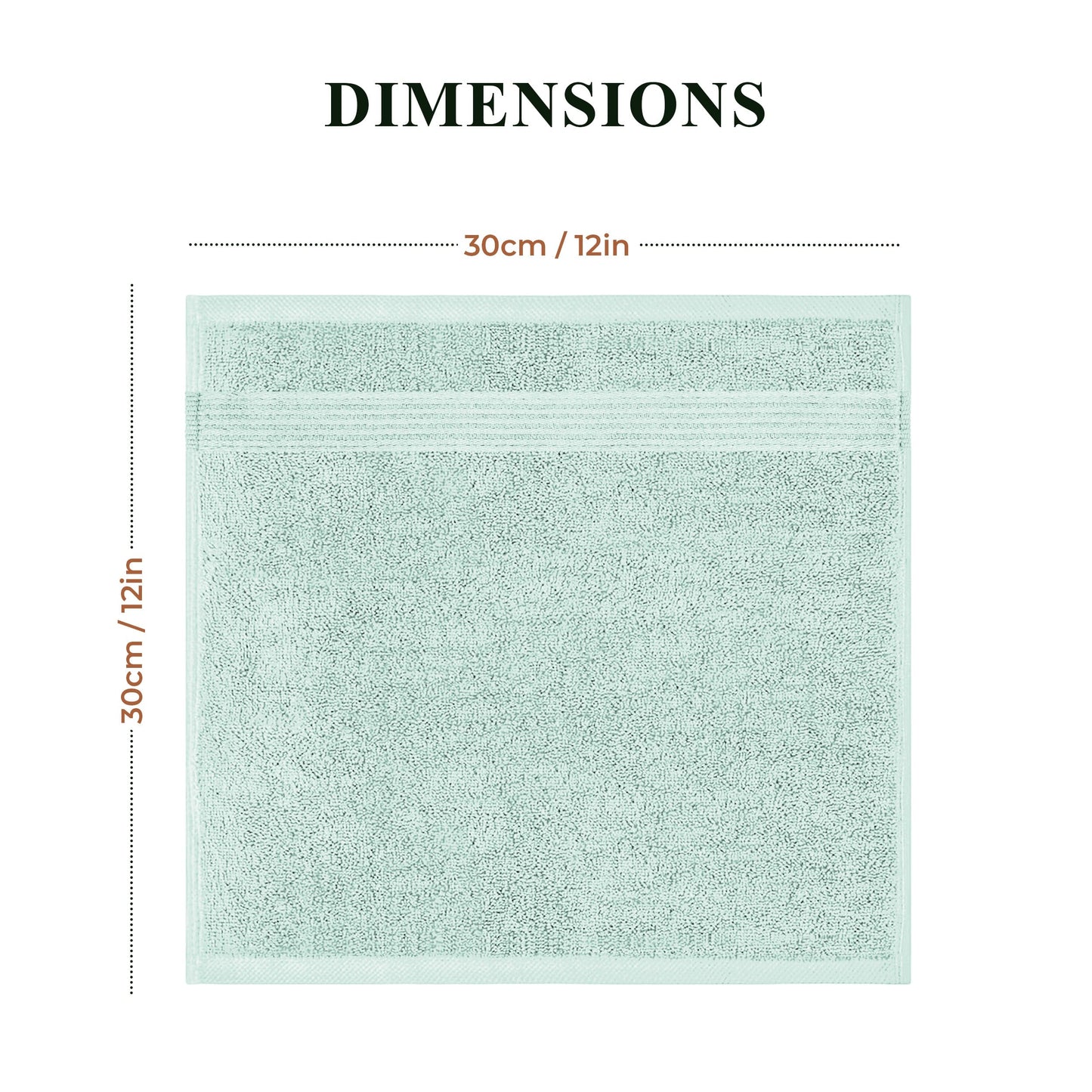 Rhodes Towel Seafoam Hand Bath Towels, Sheets & Face Cloths |100% Cotton Hotel Quality