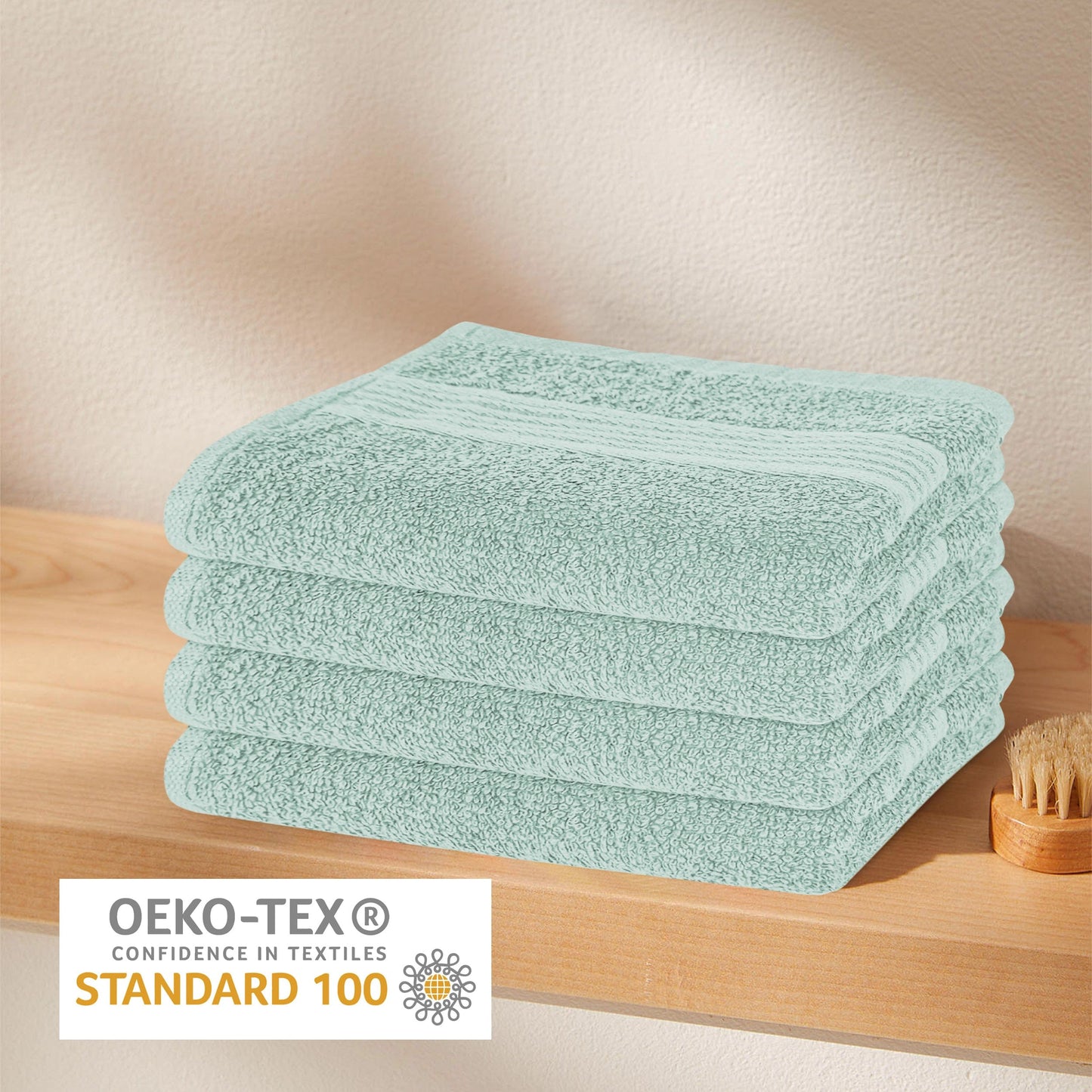 Rhodes Towel Seafoam Hand Bath Towels, Sheets & Face Cloths |100% Cotton Hotel Quality