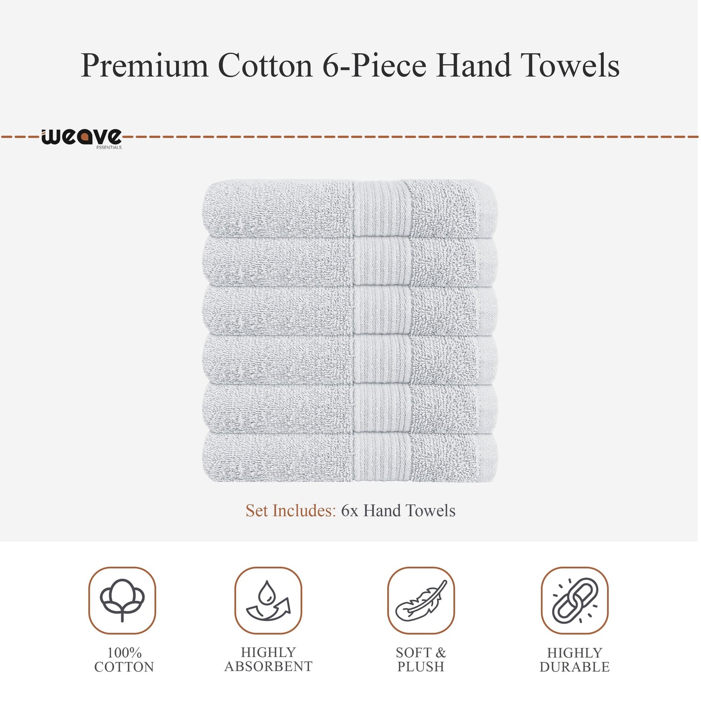 Rhodes Towel White 100% Cotton Hotel Quality Soft Super Absorbent Hand Bath Towels, Sheets & Face Cloths by OLIVIA ROCCO