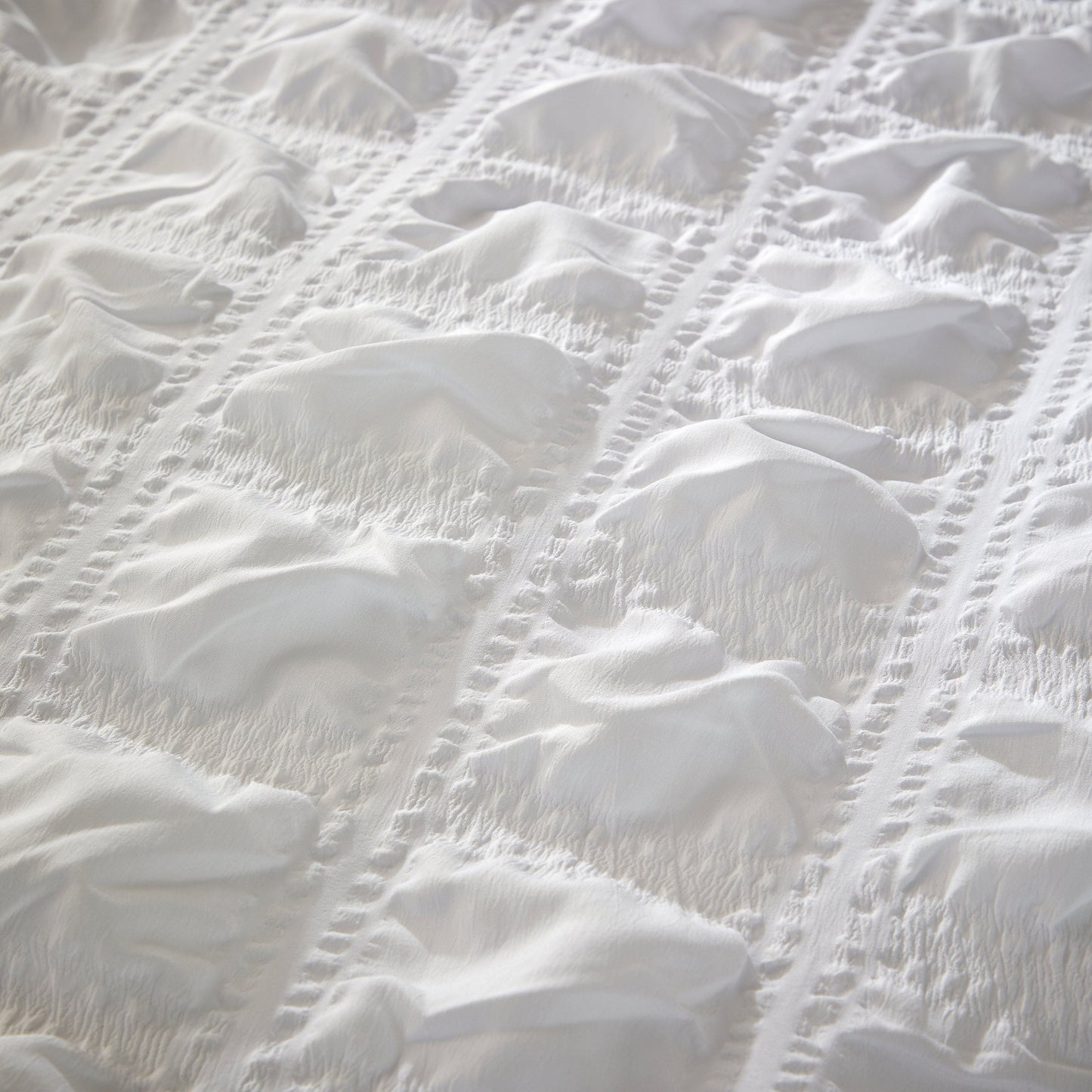 Soho White Duvet Cover Set with Pillowcases | Microfibre Quilted Easy Care | Shop Online UK