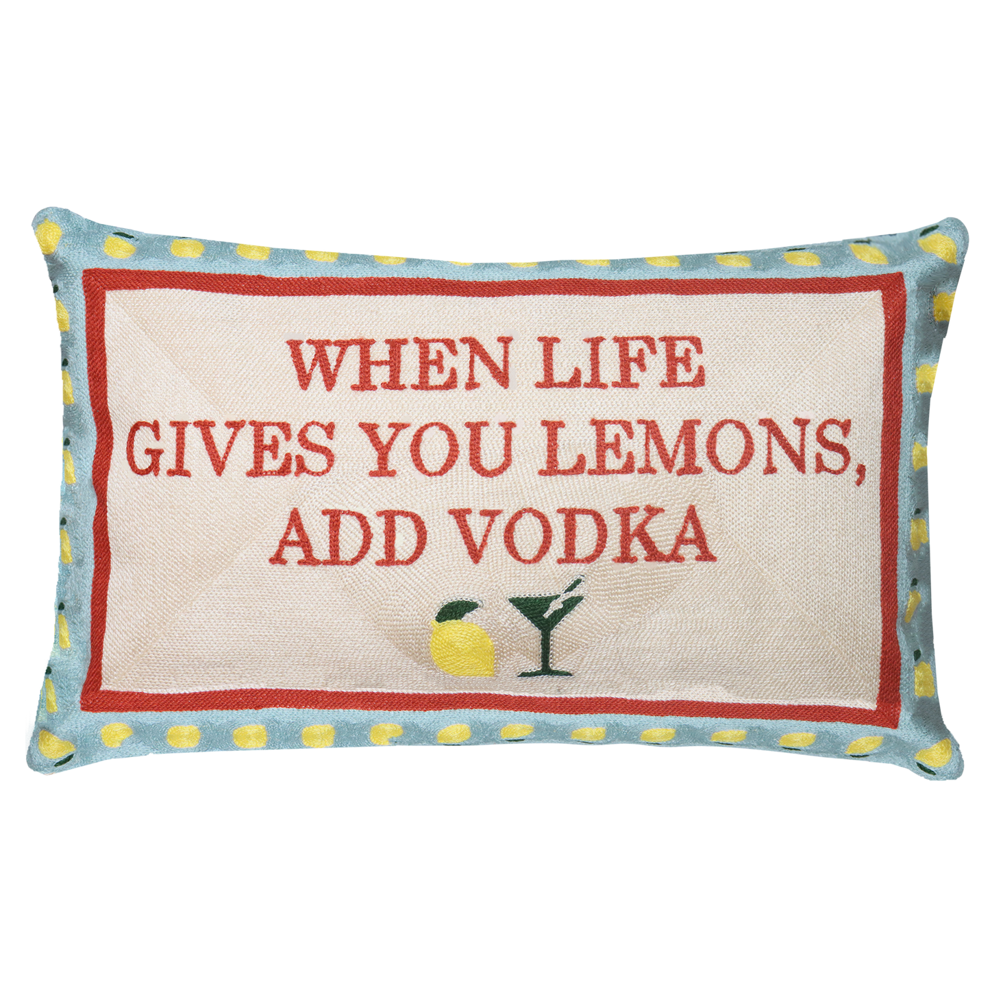 Needlepoint Cushion | When Life Gives You Lemons | Handmade