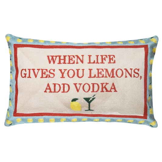 Needlepoint Cushion | When Life Gives You Lemons | Handmade